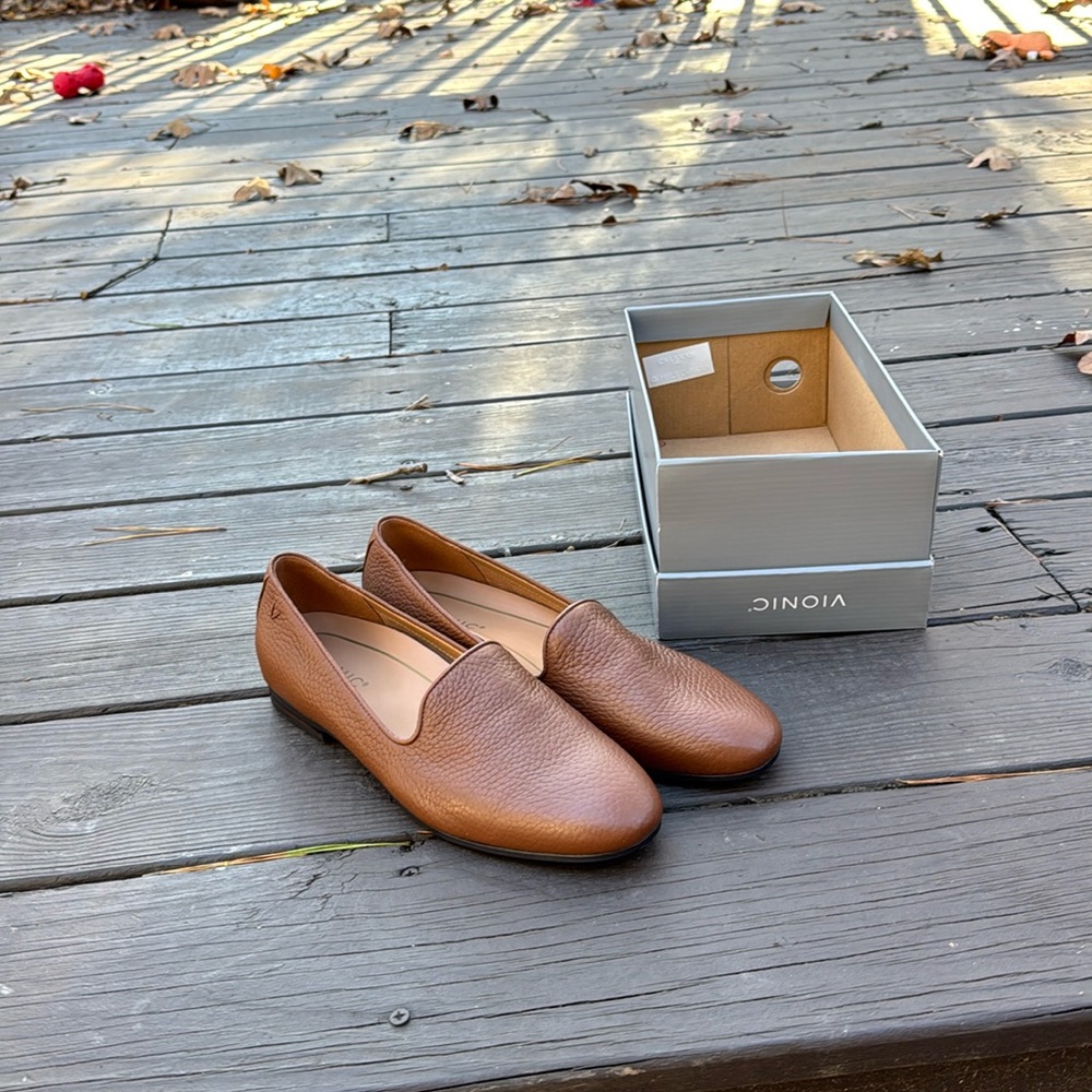 Vionic Brown Leather Loafers